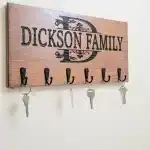 Wooden wall-mounted key organizer
