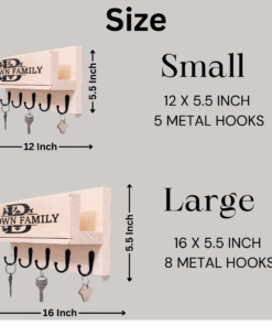 Alternative view of key holder with letter shelf