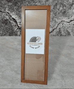 Golden oak stained handmade wooden picture frame