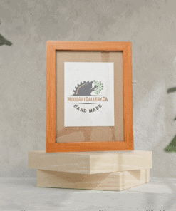 Cedar color stained custom size wooden picture frame