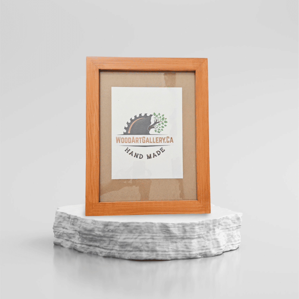 Cedar color stained custom size wooden picture frame