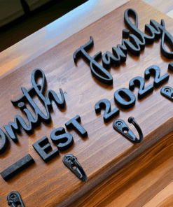 Custom wall key holder with 3D letters