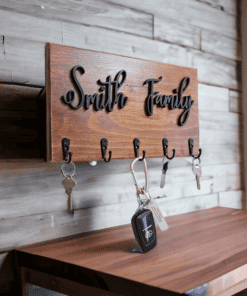 Custom wall key holder with 3D letters