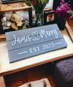 custom wooden name sign w/ 3d letters