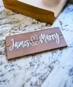 custom wooden name sign w/ 3d letters