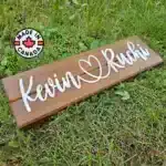 custom wooden name sign w/ 3d acrylic letters