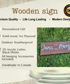custom wooden name sign w/ 3d letters