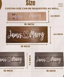 custom wooden name sign w/ 3d letters