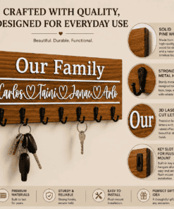 Alternative view of Personalized Family Key Holder