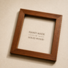 Handmade solid wood picture frame in golden oak stain — custom size built to order in Brampton Ontario Canada