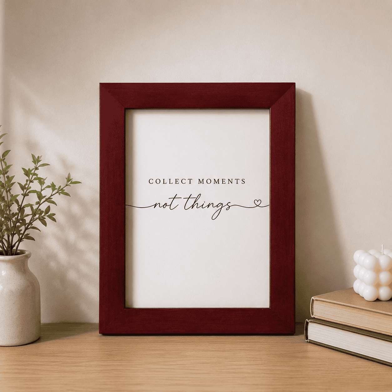Cherry Stained Wood Picture Frame – Handmade Solid Wood - Image 5